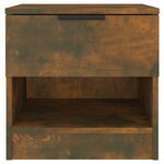 vidaXL Tables de chevet 2 Pièces Chêne fumé Bois d'ingénierie