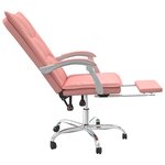vidaXL Fauteuil inclinable de bureau Rose Similicuir