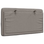 vidaXL Coussin de tête de lit taupe 80 cm tissu