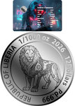 Monnaie LION Cyberpunk 1/1000 Oz Palladium 12$ Liberia 2026 (PRÉCOMMANDE)