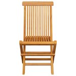 vidaXL Chaises de jardin avec coussins beige 2 Pièces Bois de teck massif