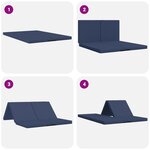 vidaXL Canapé-lit pliable 140 x 67 x 45 cm Bleu