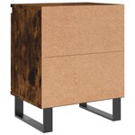 vidaXL Tables de chevet 2 Pièces chêne fumé 40x30x50 cm bois d'ingénierie