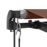 vidaXL Auvent rétractable automatique avec LED marron 450x350 cm