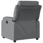 vidaXL Fauteuil de massage inclinable électrique gris similicuir