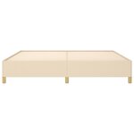 vidaXL Cadre de lit sans matelas crème 200x200 cm tissu