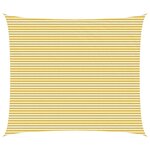 vidaXL Voile d'ombre Jaune et blanc 6 x 8 m HDPE