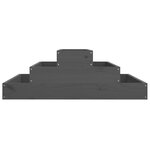 vidaXL Jardinière Gris 80x80x27 cm Bois massif de pin