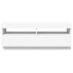 vidaXL Meuble TV avec lumières LED Blanc 100x35x40 cm