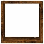 vidaXL Étagères murales sous forme de cube 4 Pièces chêne fumé 30x15x30cm