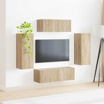 vidaXL Ensemble meuble TV 4 Pièces Chêne Sonoma Bois d'ingénierie