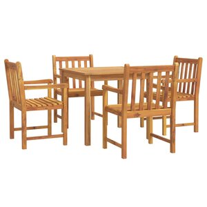 vidaXL Ensemble à manger de jardin 5 Pièces Bois d'acacia solide