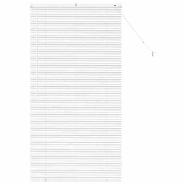 vidaXL Store de Fenêtre avec des rideaux Manuel Blanc Aluminium