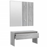 vidaXL Ensemble de meubles de couloir Sonoma gris Bois d'ingénierie