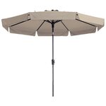 Madison Parasol Flores Luxe 300 cm Rond Écru