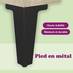 vidaXL Tables basses avec pieds en métal 2 Pièces Chêne sonoma 50x50x40cm