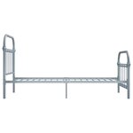 vidaXL Cadre de lit sans matelas gris métal 90x200 cm