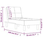 vidaXL Chaise longue gris similicuir