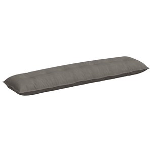 vidaXL Coussin de Dos Gris clair 200 x 50 cm Tissu en velours côtelé