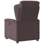 vidaXL Fauteuil de massage inclinable Marron foncé Tissu