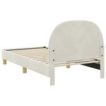 vidaXL Cadre de lit pour enfants avec tête de lit Crème 80 x 160 cm