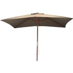 Parasol avec mât en bois 300x200 cm ori