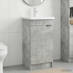 vidaXL Meuble de salle de bain avec évier Gris béton 42 x 40 x 84 5 cm