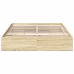 vidaXL Cadre de lit avec tiroirs sans matelas chêne sonoma 160x200 cm