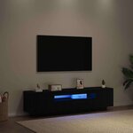 vidaXL Meuble TV Noir 160 x 35 x 40 cm Bois d'ingénierie