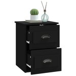 vidaXL Table de chevet murale noir 41 5x36x53 cm