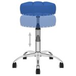 vidaXL Chaises pivotantes à manger lot de 2 bleu tissu