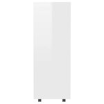 vidaXL Garde-robe Blanc brillant 80x40x110 cm Bois d’ingénierie