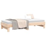 vidaXL Lit coulissant sans matelas 2x(90x200) cm Bois de pin massif