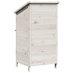 vidaXL Abri de jardin Blanc 59 x 56 x 113 5 cm Bois de Sapin Massif