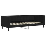 vidaXL Lit de jour avec gigogne et tiroirs noir 80x200 cm velours
