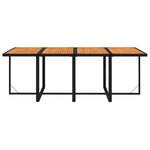 vidaXL Ensemble à dîner de jardin coussins 9 Pièces Résine tressée Noir