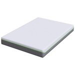 vidaXL Matelas Blanc et Gris 140 x 190 cm Ressort ensaché