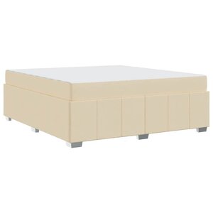 vidaXL Cadre de lit avec matelas Crème 180 x 200 cm tissu