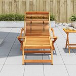 vidaXL Chaise de terrasse avec repose-pied Bois d'acacia solide