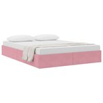 vidaXL Cadre de lit ottoman avec stockage Rose 140 x 200 cm Velours
