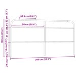 vidaXL Tête de lit chêne sonoma 200 cm acier et bois d'ingénierie