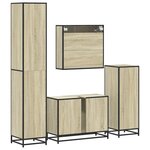 vidaXL Ensemble de meubles de salle de bain 4 Pièces chêne sonoma