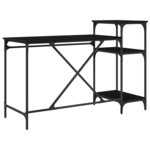 vidaXL Bureau Chêne noir 135 x 50 x 90 cm Bois d'ingénierie