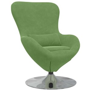 vidaXL Fauteuil œuf Vert clair 63 x 73 x 90 cm Velours