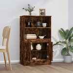 vidaXL Buffet haut chêne fumé 60x35 5x103 5 cm bois d'ingénierie