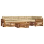 vidaXL Ensemble de canapés d'extérieur 6 pc Naturel et Beige