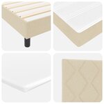 Box Spring vidaXL avec Matelas Crème 100x200 cm Tissu
