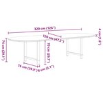 vidaXL Table à manger marron clair bois de chêne massif ovale