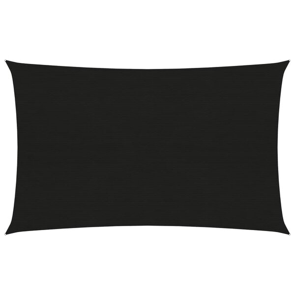 vidaXL Voile d'ombrage 160 g/m² Noir 3x5 m PEHD