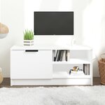 vidaXL Meuble TV Blanc 80x35x36 5 cm Bois d'ingénierie